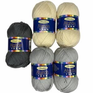 Herschel’s 2 Ply Afghan Yarn 2 Oz / 56g Acrylic Craft DIY Crochet Gift Lot Of 5